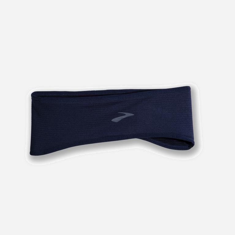 Brooks Women's Notch Thermal Running Headband Singapore - Navy (53210-OQZU)